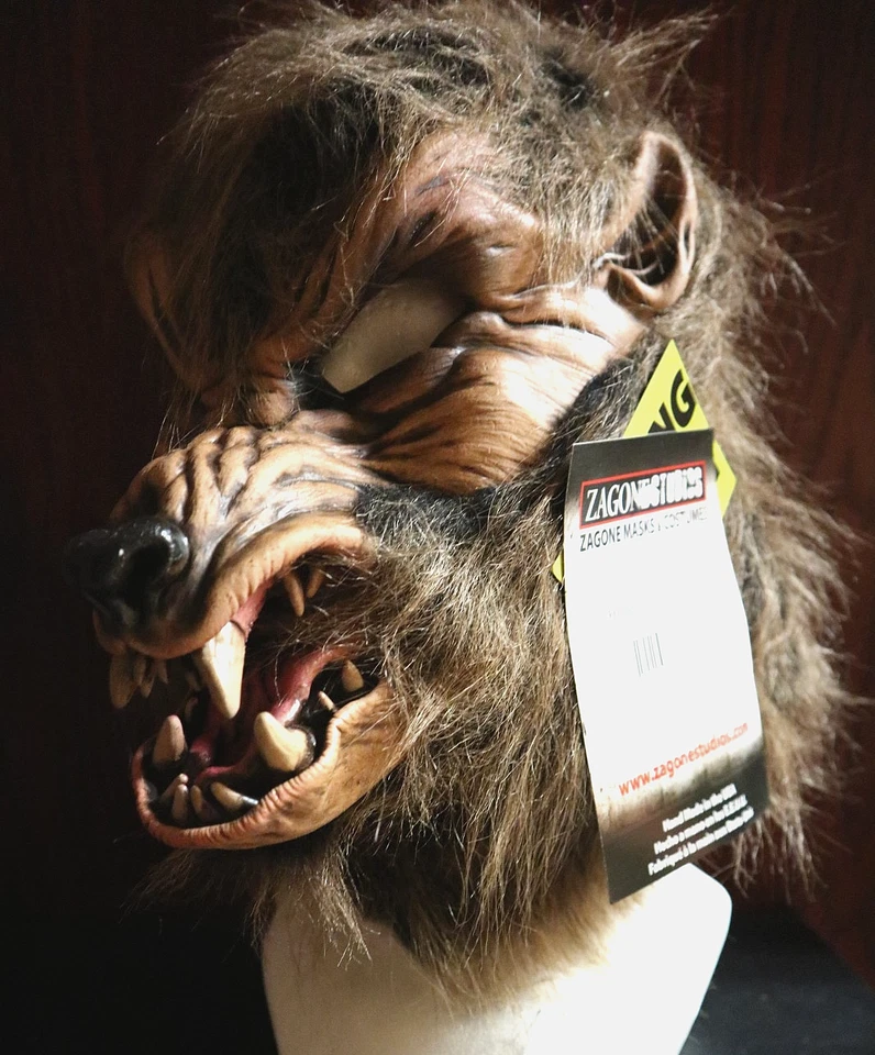 Beastly Werewolf Creature - Zagone Studios "Howl O Ween" Adult Moving Mouth Mask - Image 3 of 4