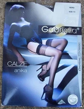 Gabriella Calze Anika stockings. Black, s/m