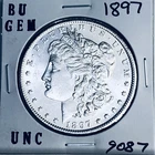 1897 BU GEM MORGAN SILVER DOLLAR UNC MS+++ U.S. MINT RARE COIN 9087