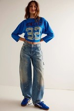 Free People We The Free Loren Barrel Jeans Size 24