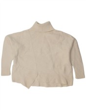 Cos Womens Oversized Roll Neck Jumper Sweater UK 14 Medium White Wool BP05