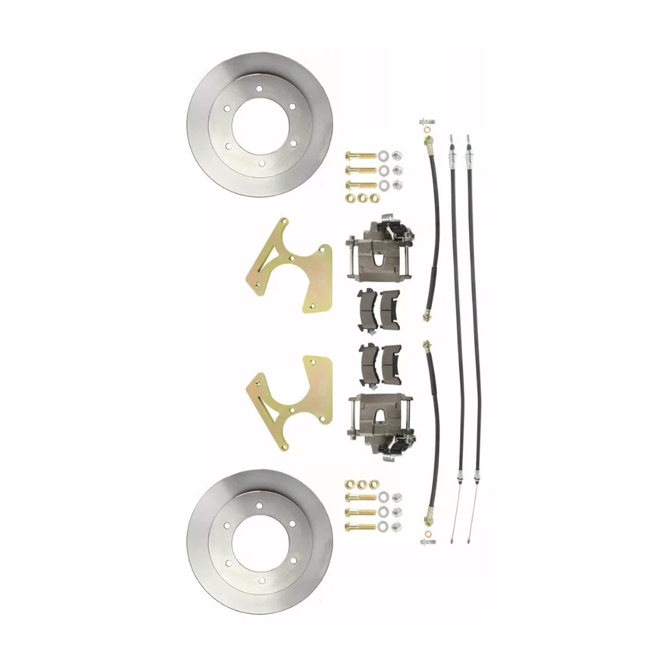 Fits 1963-1987 Chevy C10 Truck Rear 6 Lug Standard Disc Brake Kit DBK1012TRK Foto 3 de 4