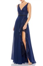 Mac Duggal Embellished Lace & Chiffon High/Low Gown- Size 6  ( LK# 123A)