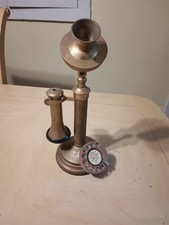 London English Telephone Co. Candlestick Phone Brass Metal Interior Design Decor