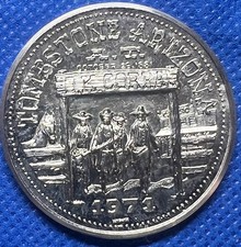 Tombstone Arizona 1971 Helldorado Days round medal coin #778