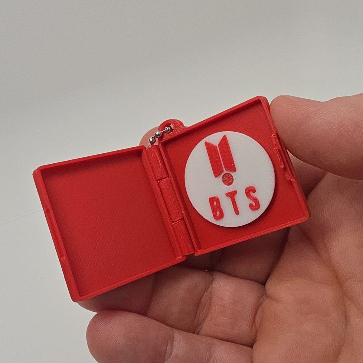 BTS Arirang Swim Fanmade Keychain Set 2pcs Mini CD Case Red Clear