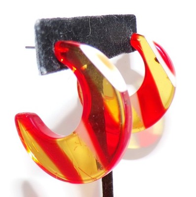 Sobral Eco Ambar Photo Earthy & Firery Hued Hoops Artist Made Post Earrings