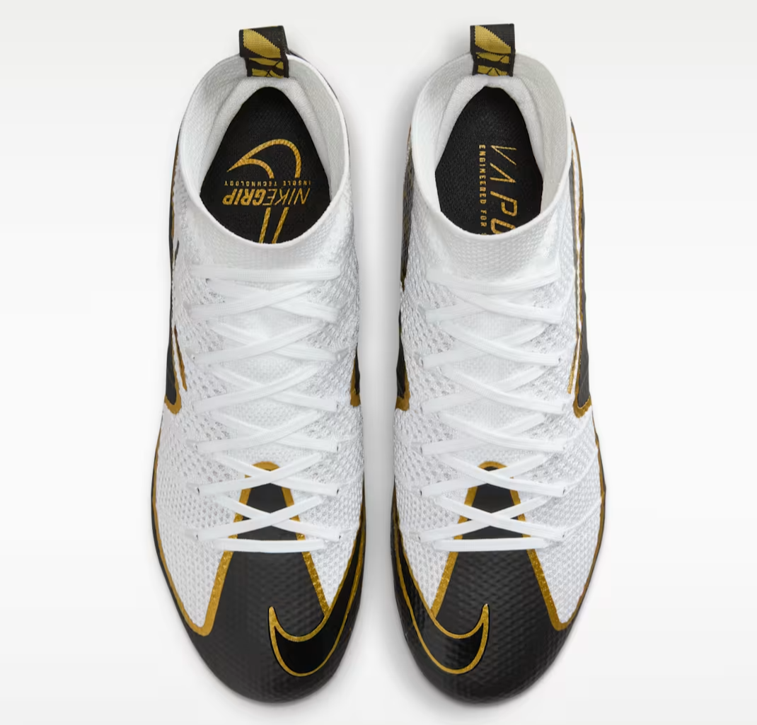 Nike Vapor Edge 360 Untouchable Football Cleats Black Gold Men's