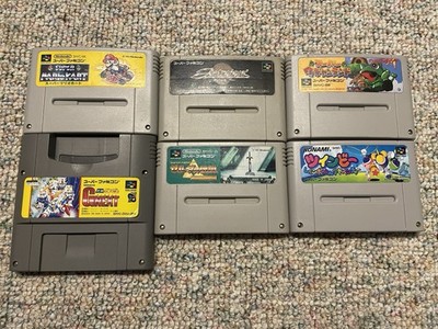 Super Famicom Game Lot. 6 Games. Zelda, Mario Kart, Actraiser, Gundam
