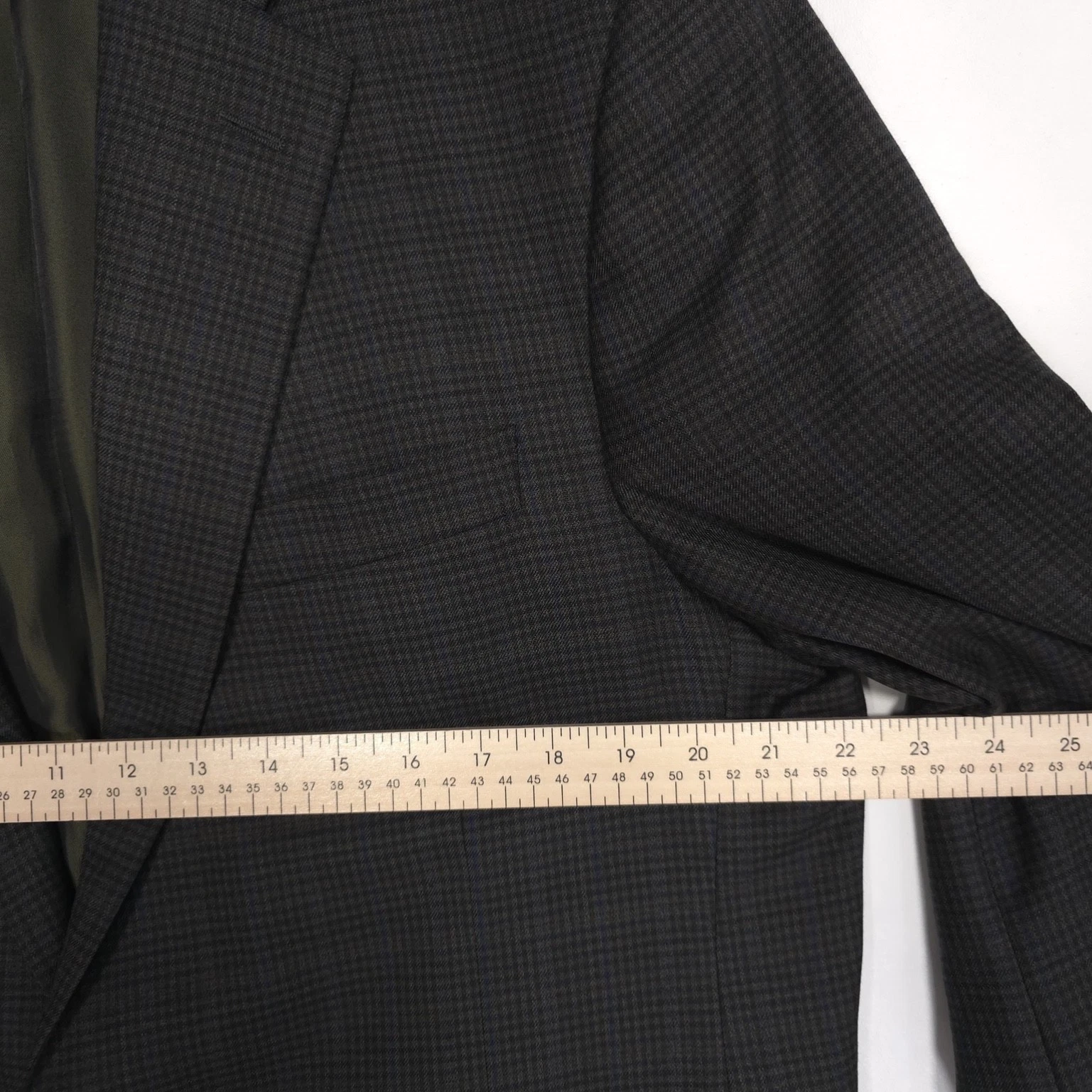 HICKEY FREEMAN 1899 USA Worsted Wool Blazer Jacket Sport Coat Brown 44L Beacon - product detail image 4