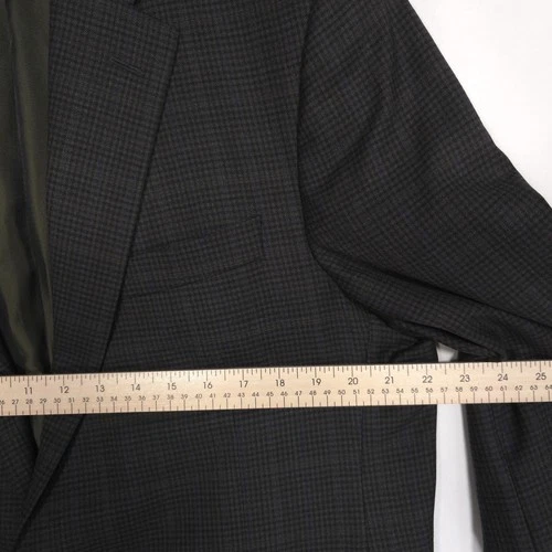 HICKEY FREEMAN 1899 USA Worsted Wool Blazer Jacket Sport Coat Brown 44L Beacon image 4