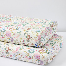 Best Seller Pottery Barn Kids Set 2 Storybook Friends Organic Crib Fitted Sheet