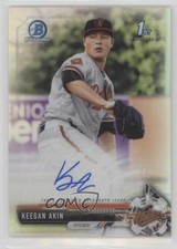 2017 Bowman Chrome Prospect Auto Refractor 28/499 Keegan Akin #CPA-KA Auto 4x4