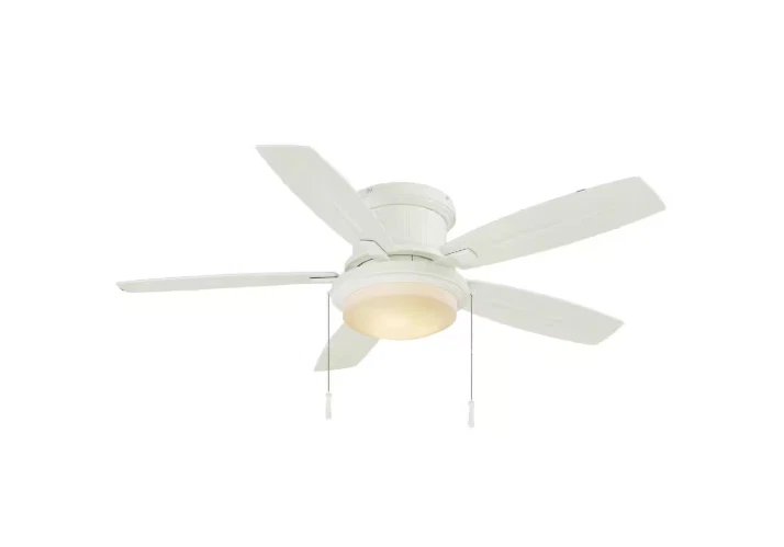 Hampton Bay Roanoke 48 in. Indoor/Outdoor White Ceiling Fan with LED Bulbs - Image 2 of 4