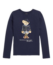 Polo Ralph Lauren&rsquo;s Polo Bear Cotton Jersey Long-sleeve Tee girls size 8-10