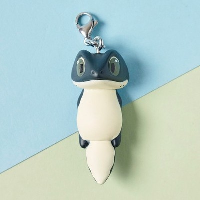 Black Night Leopard Gecko Figure Lizard Mascot Charm Gashapon Toy Bandai