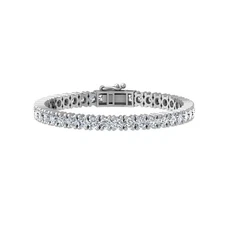 3 to 20 Carat Lab Grown Diamond Bracelet 14k White/Yellow Gold (D-E, VVS1-VVS2)