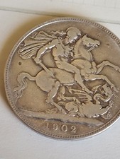 1902 Edward VII Silver Crown 5/-  Very ltd number of 256,000