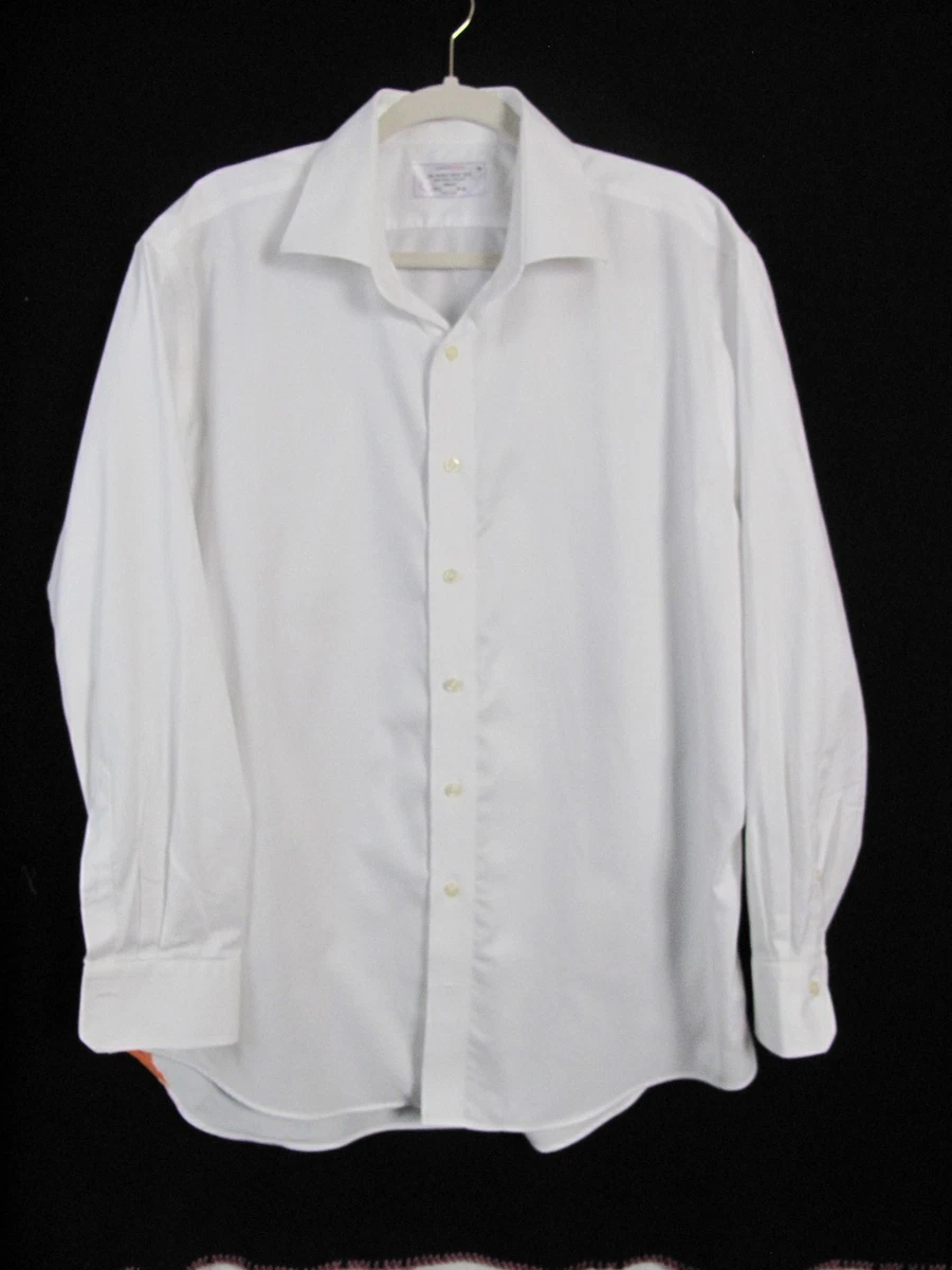 lorenzo uomo white dress shirt The Perfect White Shirt in White-Maxwell 17.5 34/35