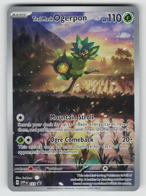 Teal Mask Ogerpon Pokemon SVP 123 Full Art Illustration Rare Black Star Promo NM