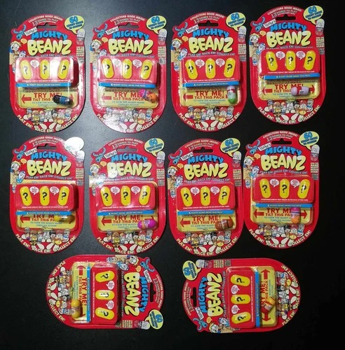 10x Moose's 2003 Mighty Beanz 4 Pack Series 1 - 60 To Collect, 13 Games To Play