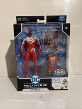 McFarlane DC Multiverse JLA SUPERMAN  Red  PLATINUM EDITION Plastic Man BAF MIP