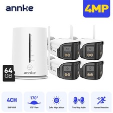 ANNKE 4MP Wireless Security Camera System WIFI Color Night 2-Way Audio 170  View