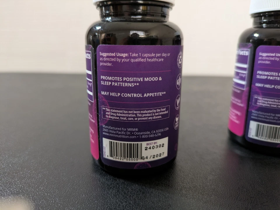 MRM Nutrition 5-HTP 50mg, Suporte ao Humor/Sono, 60 Cápsulas Veganas, Não-OGM - Imagem 3 de 4