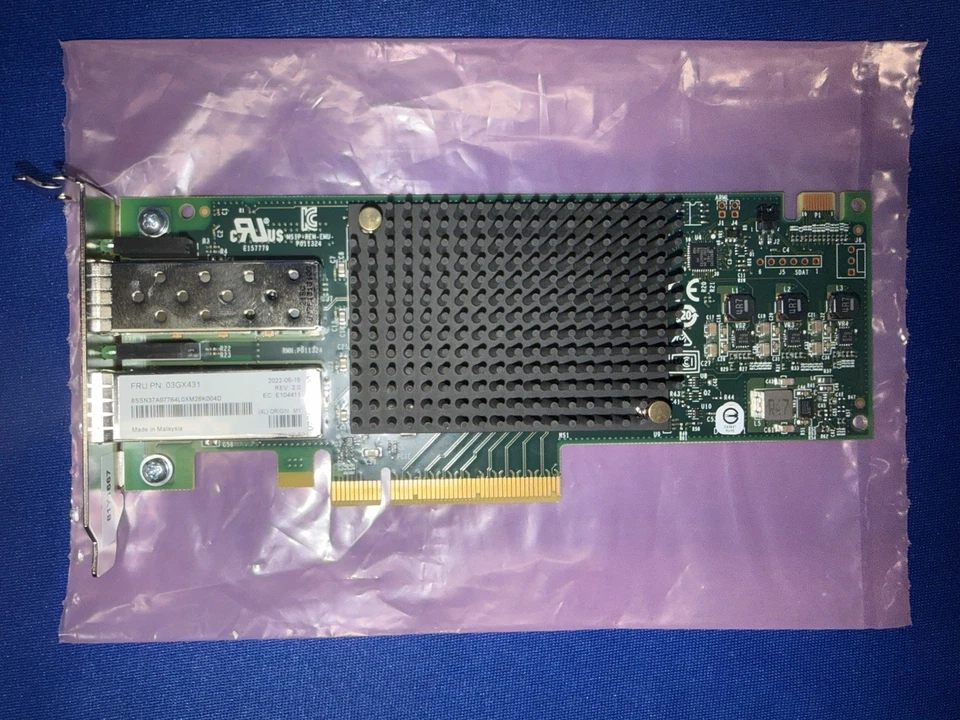 Emulex Host Bus Adapter for IBM Qradar xx05 PCIe Card Only P011324 - Read Below - Image 2 of 4