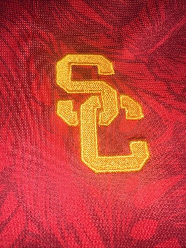 USC Trojans Champion Collared Polo Shirt Men’s XL Red Tropical NCAA SC - Picture 2 of 8