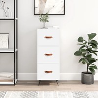 Sideboard Weiß 34,5X34X90 Cm Holzwerkstoff Kommode Schmal Modern