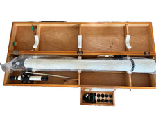 GOTO TOKYO 80mm F15 Refractor Telescope Equatorial Mount Eyepieces Wooden Case