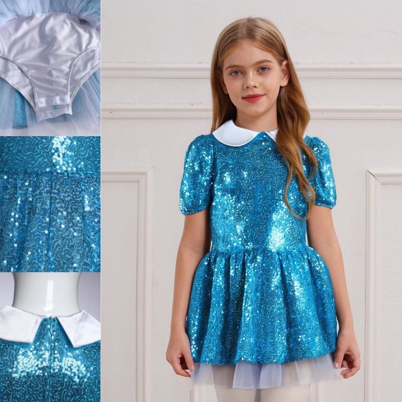 Kids Girls Skirt Glitter Dress Princess Dancewear Sequins Leotard Festival  Tutu | eBay