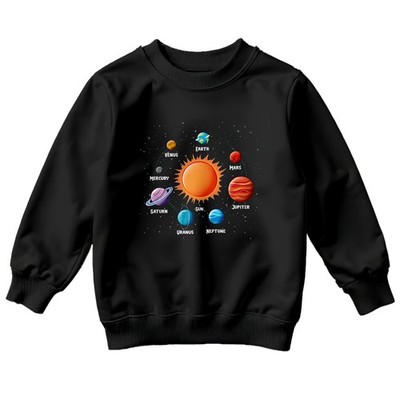 Merkur Venus Erde Mars Jupiter Jungen Mädchen Kinder Sweatshirt Sonnensystem Geschenk