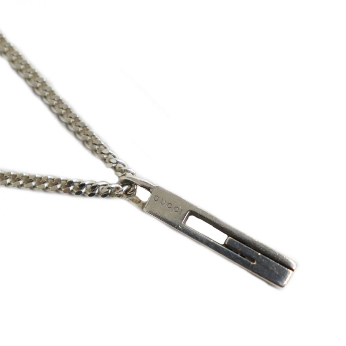 Gucci Ag925 Découpe G Kihei Chaîne Collier/Pendentif Accessoires Argent Itali GwD94
