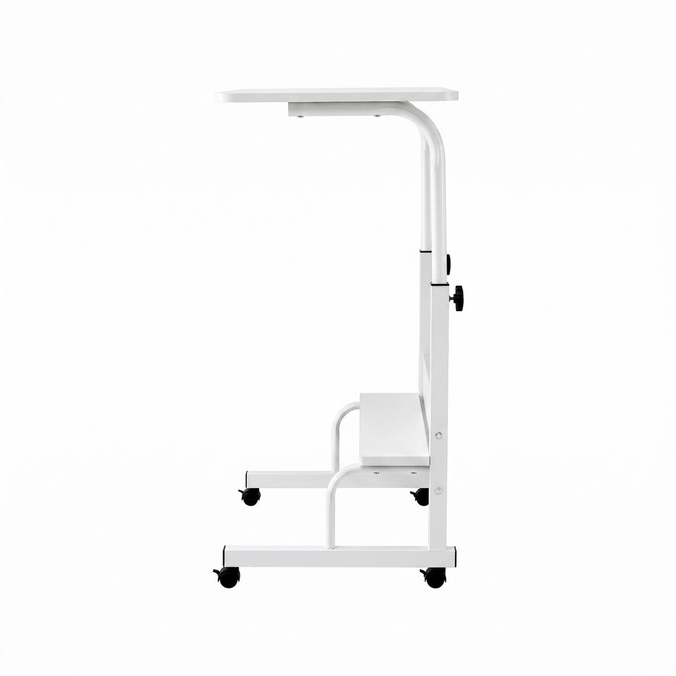 Artiss Laptop Desk Adjustable Height Mobile Overbed Side Table Rolling ...