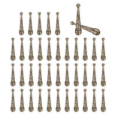Für Bolo Tie Spitzen, 40 Stück 2'' Ersatzkappen, Vintage Gold
