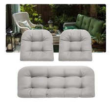 3 Pieces Wicker Chair Cushions Wicker Pad Set Cushion & 2 Wicker Seat Cushions