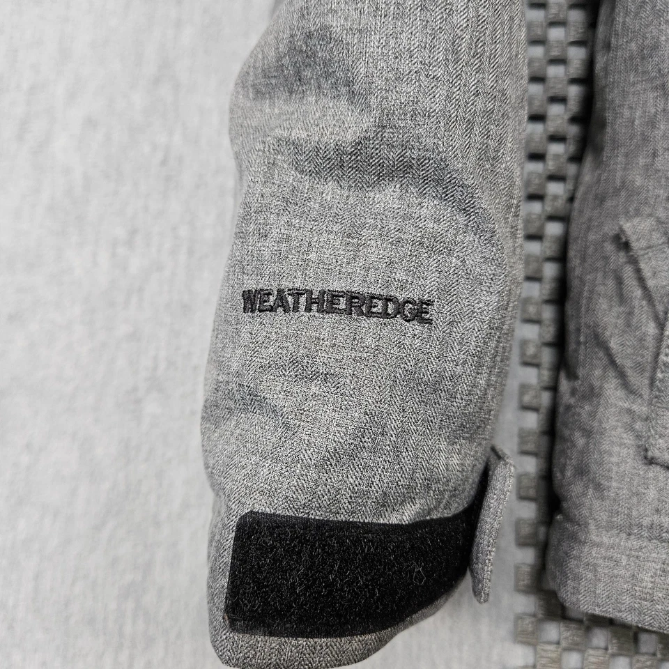 Eddie Bauer Jacket Mens Medium Gray WeatherEdge EB550 Down Parka Hooded Fur - Image 3 of 4