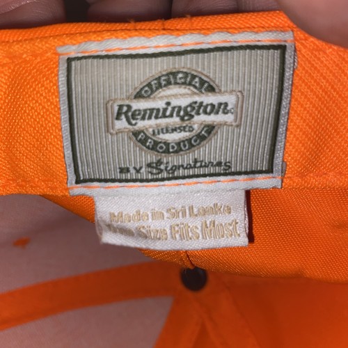 Remington Country Blaze Orange Strapback Deer Cap Woods Embroidered Logo - Picture 9 of 9