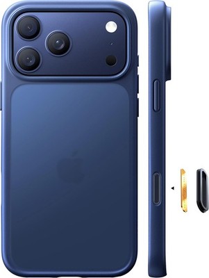 TORRAS Guardian iPhone 17 Pro Hülle Matt Blau Militärschutz Stoßfest Kratzfest