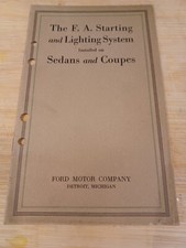 F A Starting Lighting System Ford Model T Starter Generator Factory Ford Book F A Starting Lighting System Ford Model T Starter Generator Factory Ford Book
