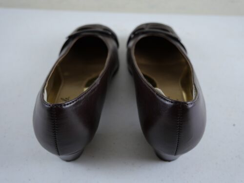 SOFT STYLE Hush Puppies Women's 6.5 M Navy Blue Low Heel Dress Shoes, Toe Buckle - Picture 4 of 7