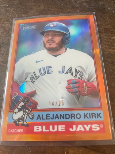 2025 Heritage ALEJANDRO KIRK Chrome Orange #'d /25 Blue Jays SSP SP