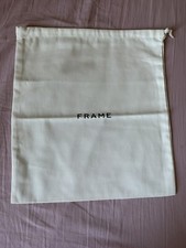 Frame Dust Bag White Shoe Purse Accessory Cotton 16  x 14  New