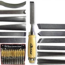 12 Piece Hand Hobby Carving Tool for Woodworking Chisel Relief Carver Set Kit