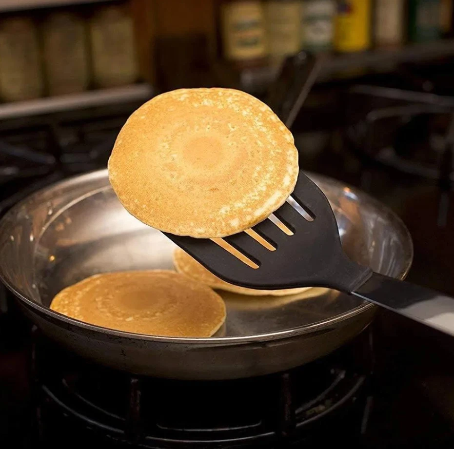 6pack Black Slotted Turner Spatula Nylon Non Stick  Heat Resistant  Cooking Tool - Image 3 of 4