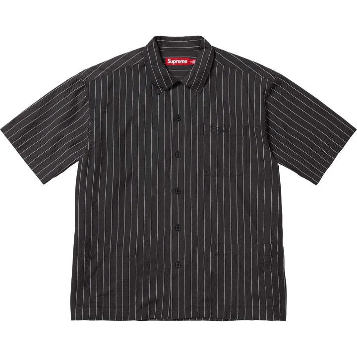 ト*ー様 初期レアXL‼️Supreme ストライプ半袖シャツ アメリカ製 Supreme Short Sleeve Striped Casual Button-Down Shirts for Men for