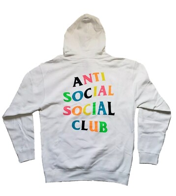 Anti Social Social Club Men's White ASSC Pullover Hoodie Size Large - Main Image