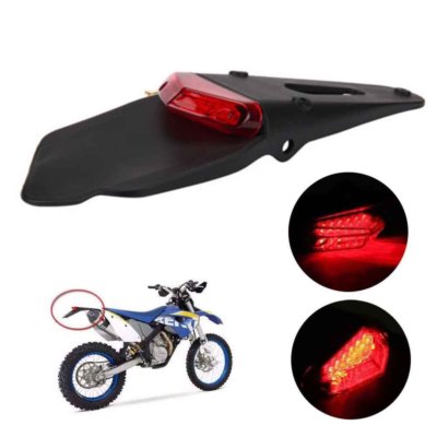 Kotflügel LED Rücklicht Heckfender Bremslicht Rot Enduro Dirt Bike Mororrad DA